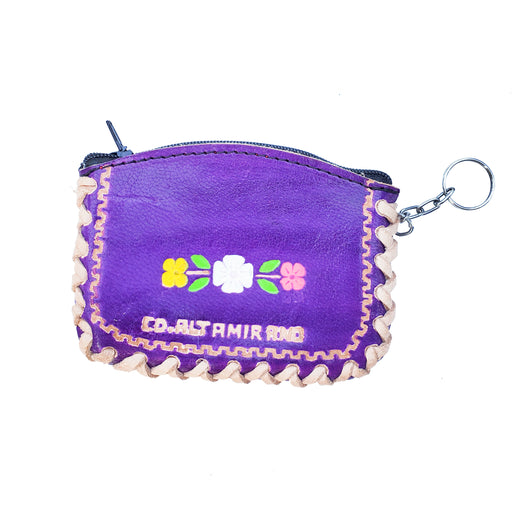 Purple Leather coin purse Back